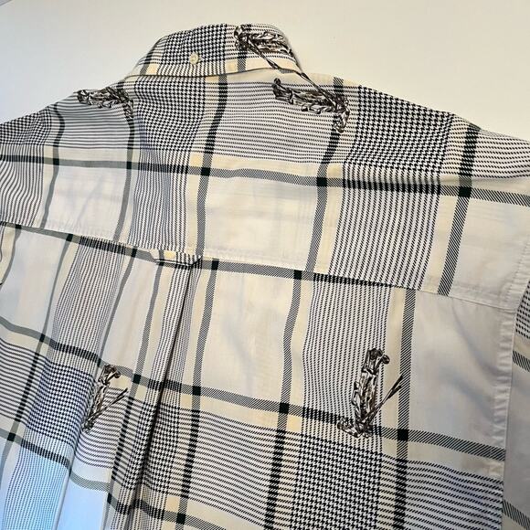 Salty Dog Gant Shirt Large Plaid Golf Cotton Button Down Short Sleeve - Picture 5 of 13